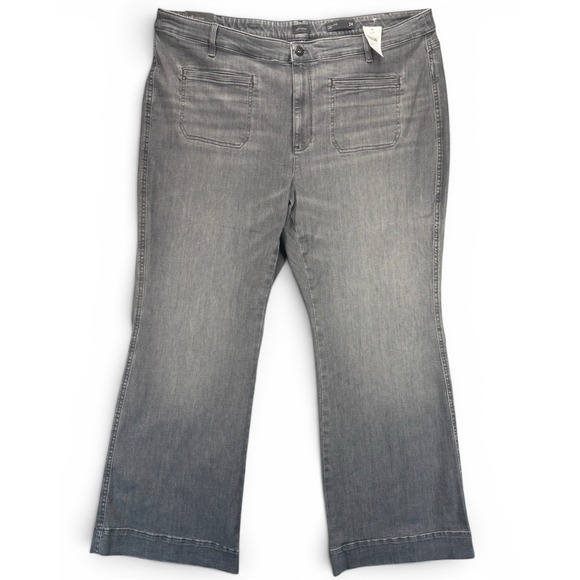 J. Jill Denim - NWT J. Jill Size 24 High Rise Flare Jeans Galaxy Wash Grey‎ Stretch Denim Boho